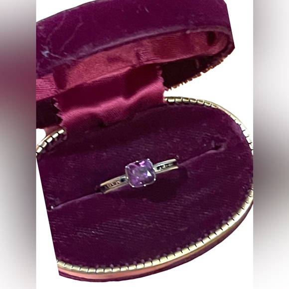 Antique Georgian Mourning enameled ring 1773 Authentic Purple paste 18k … - Picture 3 of 9